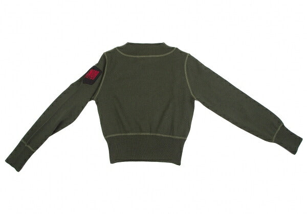 JUNIOR GAULTIER Sleeve Logo Patch Sweater Khaki Size 42