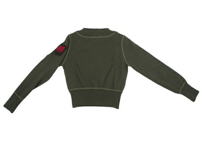 JUNIOR GAULTIER Sleeve Logo Patch Sweater Khaki Size 42