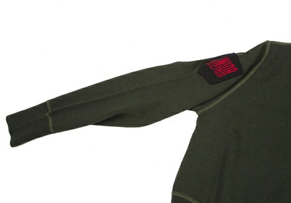 JUNIOR GAULTIER Sleeve Logo Patch Sweater Khaki Size 42