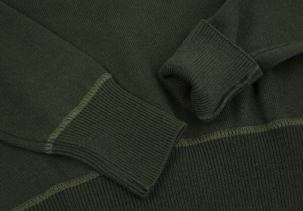 JUNIOR GAULTIER Sleeve Logo Patch Sweater Khaki Size 42
