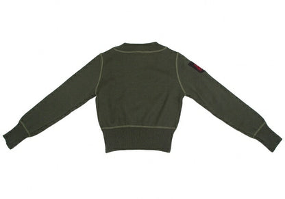 JUNIOR GAULTIER Sleeve Logo Patch Sweater Khaki Size 42