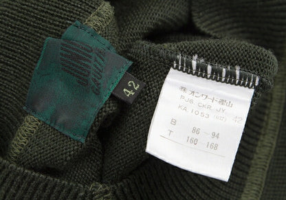 JUNIOR GAULTIER Sleeve Logo Patch Sweater Khaki Size 42