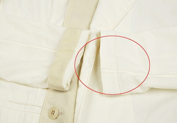 Y's 22SS Garment-Dyed Asymmetric Layered Jacket White Size 2
