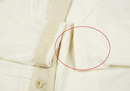 Y's 22SS Garment-Dyed Asymmetric Layered Jacket White Size 2