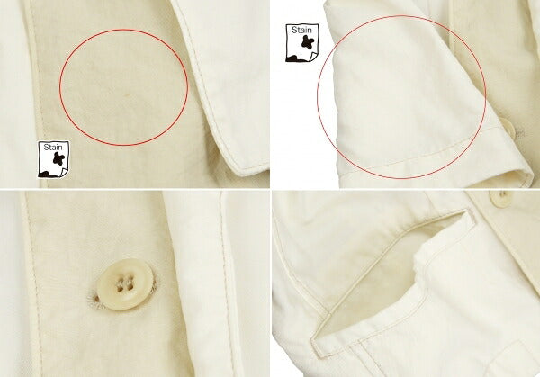 Y's 22SS Garment-Dyed Asymmetric Layered Jacket White Size 2