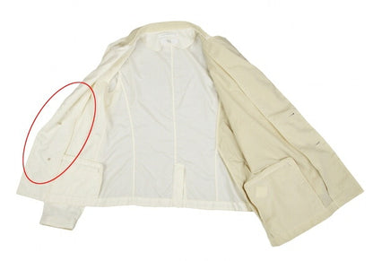Y's 22SS Garment-Dyed Asymmetric Layered Jacket White Size 2