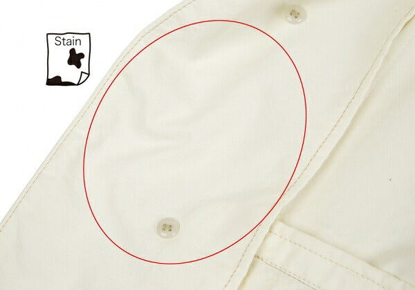 Y's 22SS Garment-Dyed Asymmetric Layered Jacket White Size 2