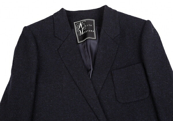 KEITA MARUYAMA Harris Tweed Stitched Jacket Navy Size 1