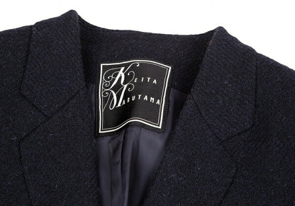 KEITA MARUYAMA Harris Tweed Stitched Jacket Navy Size 1