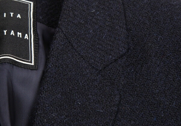 KEITA MARUYAMA Harris Tweed Stitched Jacket Navy Size 1