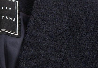 KEITA MARUYAMA Harris Tweed Stitched Jacket Navy Size 1