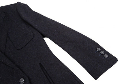 KEITA MARUYAMA Harris Tweed Stitched Jacket Navy Size 1