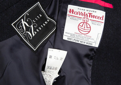 KEITA MARUYAMA Harris Tweed Stitched Jacket Navy Size 1
