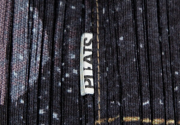 PLEATS PLEASE Denim Transfer Flower Skirt Blue Size 3