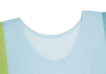 PLEATS PLEASE Tricolor Mesh Cutsew Top Green Size 3