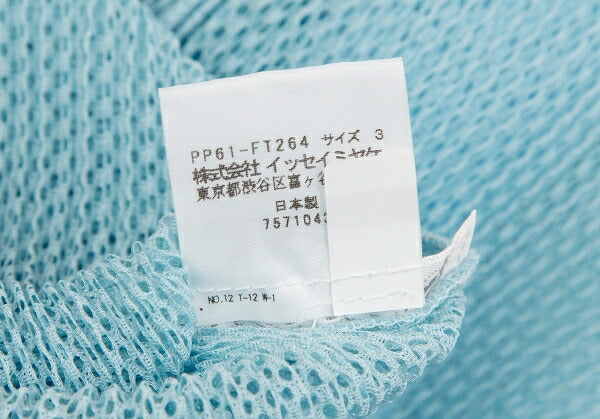 PLEATS PLEASE Tricolor Mesh Cutsew Top Green Size 3
