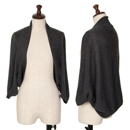 Y's Acrylic Hemp Bolero Cardigan Blue Size 3