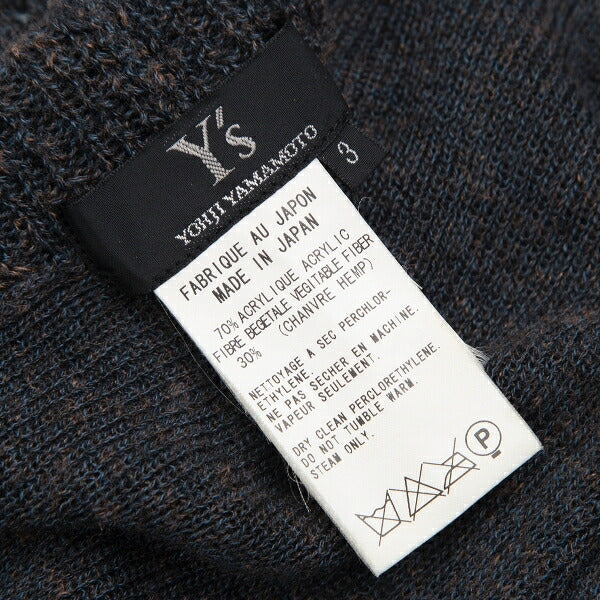 Y's Acrylic Hemp Bolero Cardigan Blue Size 3