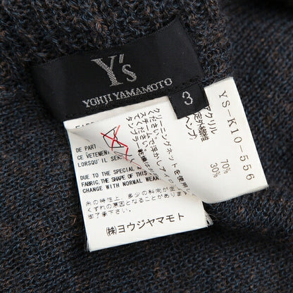 Y's Acrylic Hemp Bolero Cardigan Blue Size 3
