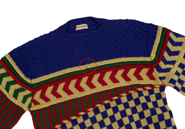 ISSEY MIYAKE Wool Acrylic 3D Knit Sweater Blue Size L