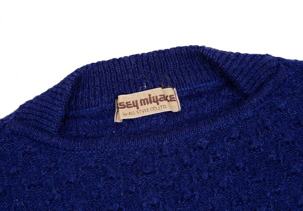 ISSEY MIYAKE Wool Acrylic 3D Knit Sweater Blue Size L