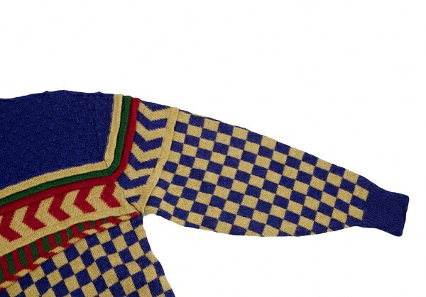 ISSEY MIYAKE Wool Acrylic 3D Knit Sweater Blue Size L