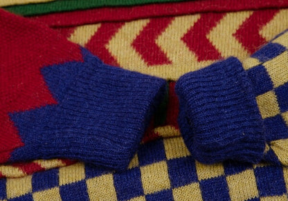 ISSEY MIYAKE Wool Acrylic 3D Knit Sweater Blue Size L
