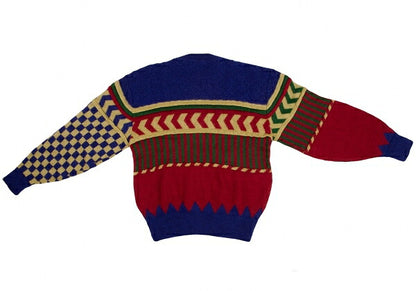 ISSEY MIYAKE Wool Acrylic 3D Knit Sweater Blue Size L