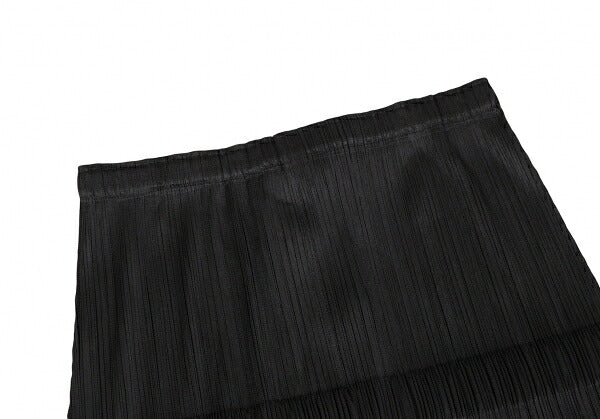 PLEATS PLEASE Polyester Star Embossed Skirt Black Size 3