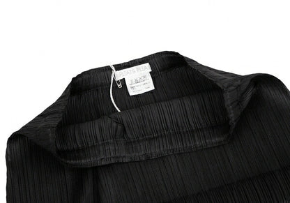 PLEATS PLEASE Polyester Star Embossed Skirt Black Size 3