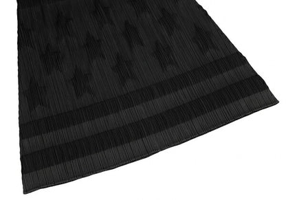 PLEATS PLEASE Polyester Star Embossed Skirt Black Size 3