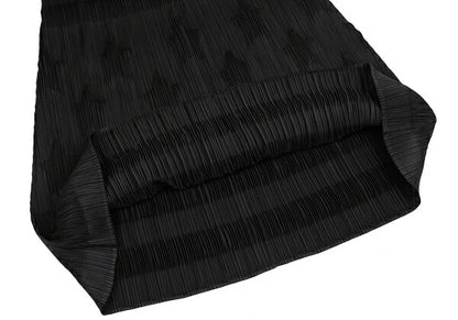 PLEATS PLEASE Polyester Star Embossed Skirt Black Size 3