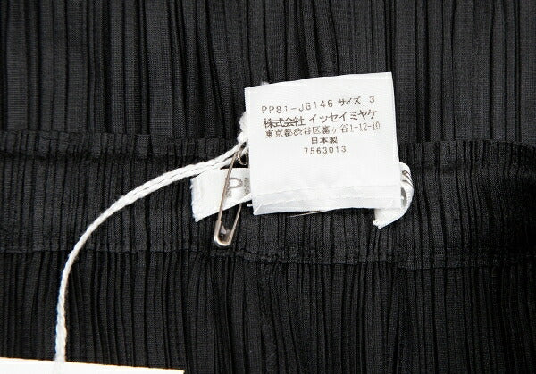 PLEATS PLEASE Polyester Star Embossed Skirt Black Size 3