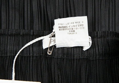 PLEATS PLEASE Polyester Star Embossed Skirt Black Size 3