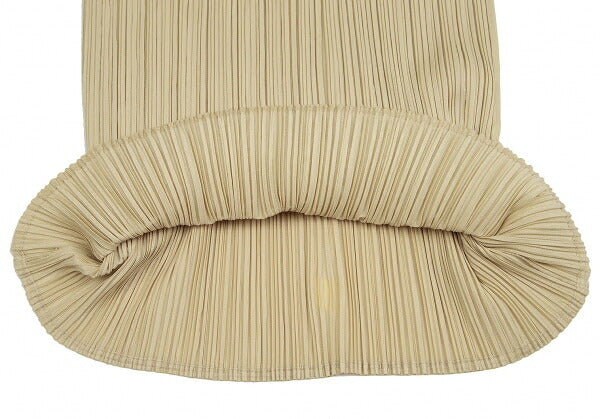 PLEATS PLEASE French Sleeve Top Beige Size M