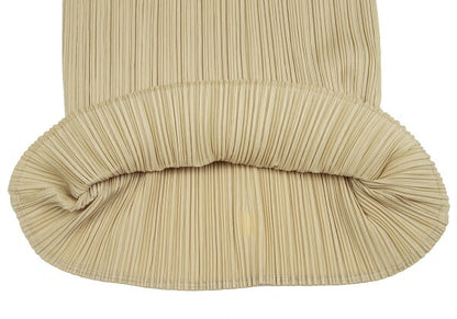 PLEATS PLEASE French Sleeve Top Beige Size M