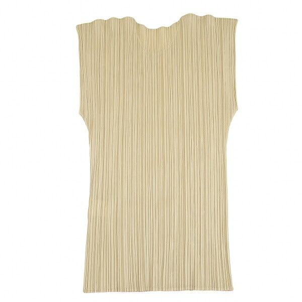 PLEATS PLEASE French Sleeve Top Beige Size M