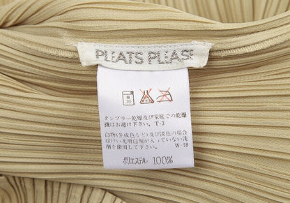 PLEATS PLEASE French Sleeve Top Beige Size M
