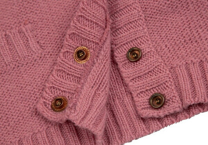 JPG by GAULTIER Metal Button Knit Cardigan Pink Size M