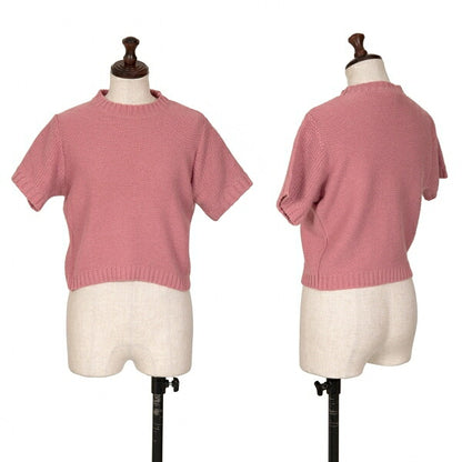 JPG by GAULTIER Wool Blend Short Sleeve Sweater Pink Size M