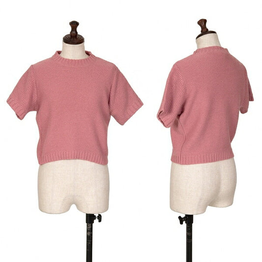 JPG by GAULTIER Wool Blend Short Sleeve Sweater Pink Size M