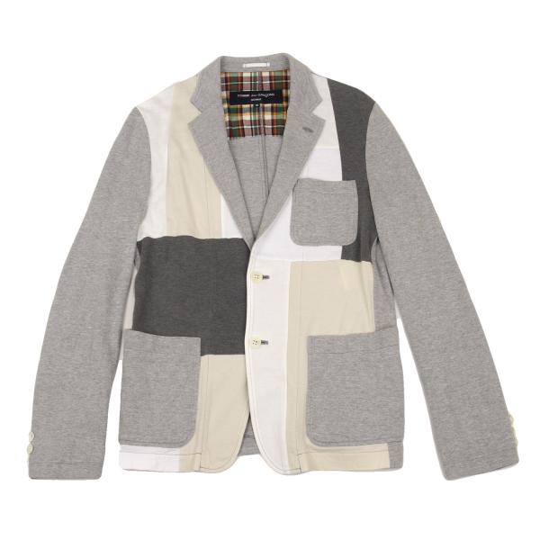 COMME des GARCONS HOMME Patchwork Cotton Jacket Gray Size M
