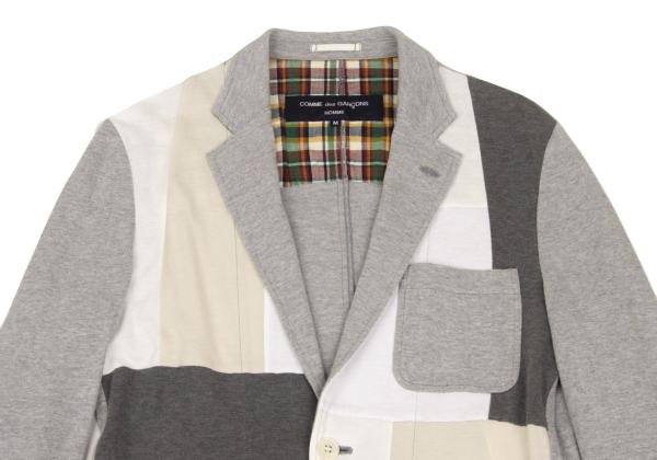 COMME des GARCONS HOMME Patchwork Cotton Jacket Gray Size M