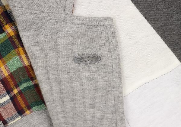 COMME des GARCONS HOMME Patchwork Cotton Jacket Gray Size M