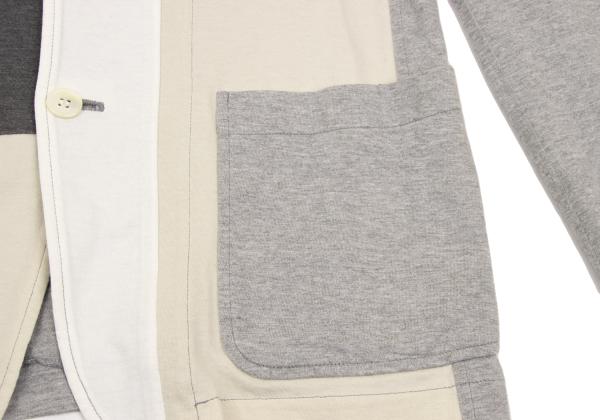 COMME des GARCONS HOMME Patchwork Cotton Jacket Gray Size M