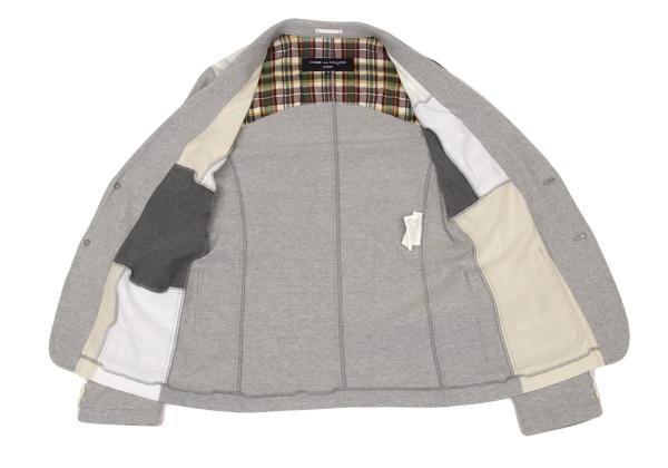 COMME des GARCONS HOMME Patchwork Cotton Jacket Gray Size M