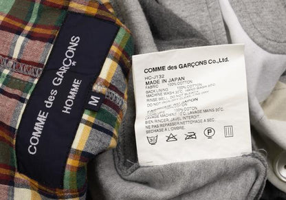 COMME des GARCONS HOMME Patchwork Cotton Jacket Gray Size M