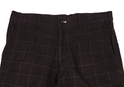 COMME des GARCONS HOMME Cotton Check Dark Brown Pants Size L
