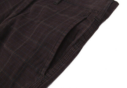 COMME des GARCONS HOMME Cotton Check Dark Brown Pants Size L