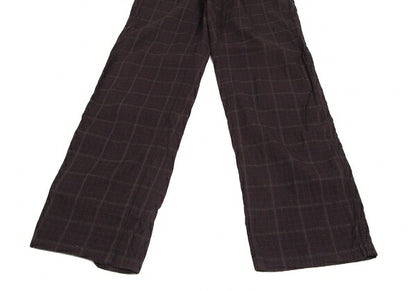COMME des GARCONS HOMME Cotton Check Dark Brown Pants Size L